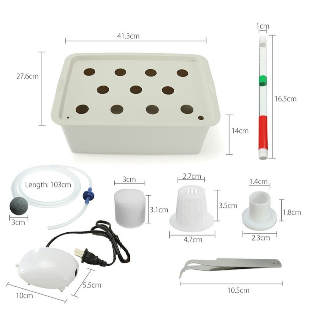 Hydroponic Planter, 11 Cup dimensions and specifications